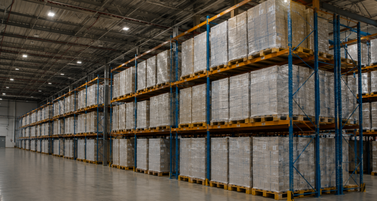 Flexible storage warehouse facility with pallet racking and organized inventory storage in the Philippines